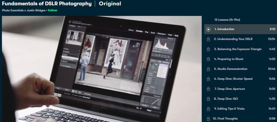 1. Fundamentals of DSLR Photography (Skillshare)
