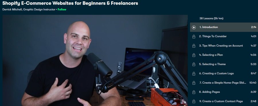 1. Shopify ECommerce Websites for Beginners & Freelancers (Skillshare)