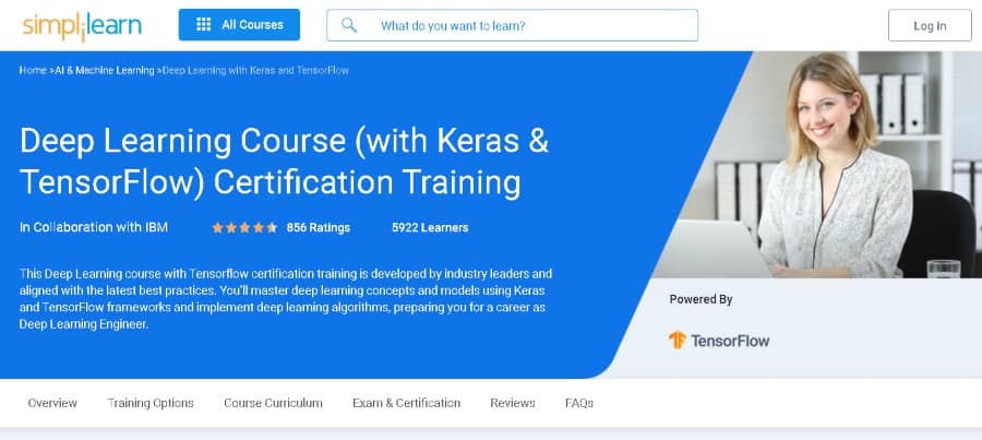 10. Deep Learning Course (with Keras & TensorFlow) Certification Training (Simplilearn)