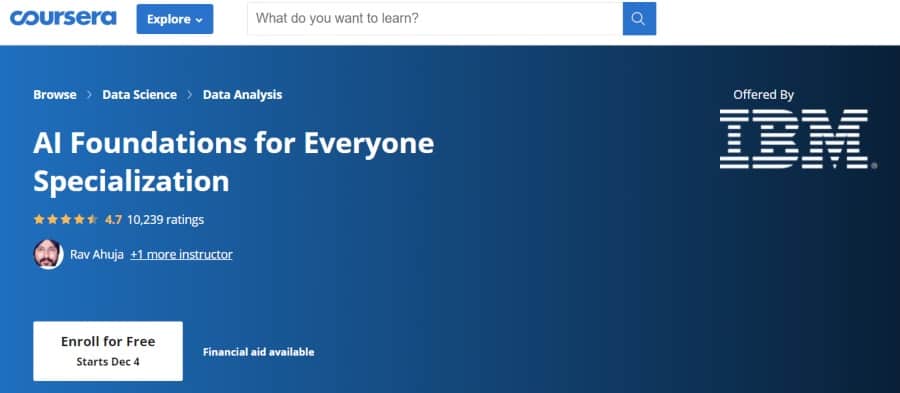 15. AI Foundations for Everyone Specialization (Coursera)