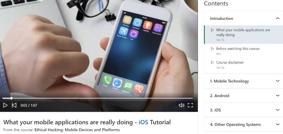 2. Ethical Hacking Mobile Devices and Platforms (LinkedIn Learning)