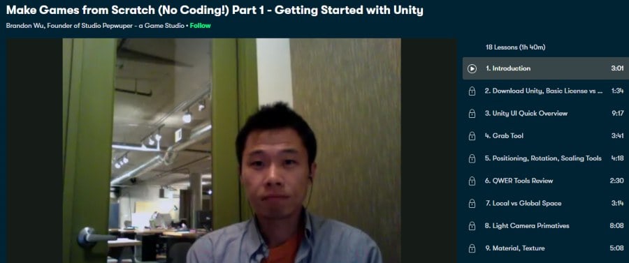 2. Make Games from Scratch (No Coding!) Part 1 - Getting Started with Unity (Skillshare)
