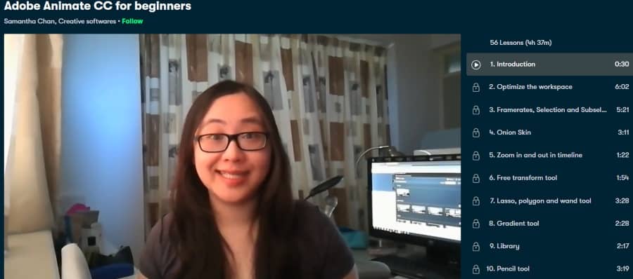4. Adobe Animate CC for beginners (Skillshare)