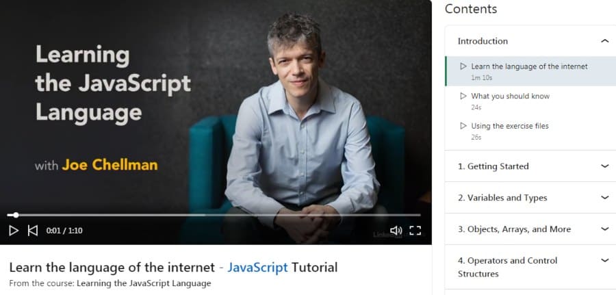 6. Learning the JavaScript Language (LinkedIn Learning)