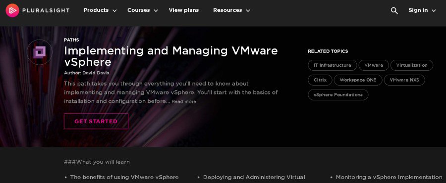 7. Implementing and Managing VMware vSphere (Pluralsight)