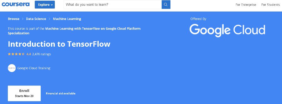 7. Introduction to TensorFlow (Coursera)