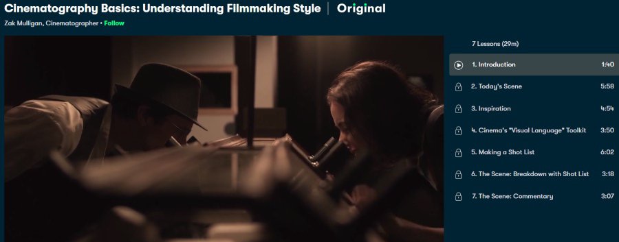 8. Cinematography Basics Understanding Filmmaking Style (Skillshare)