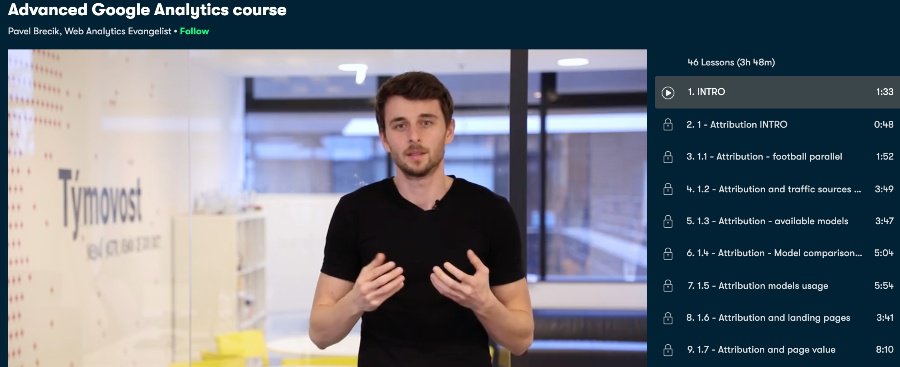 9. Advanced Google Analytics course (Skillshare)