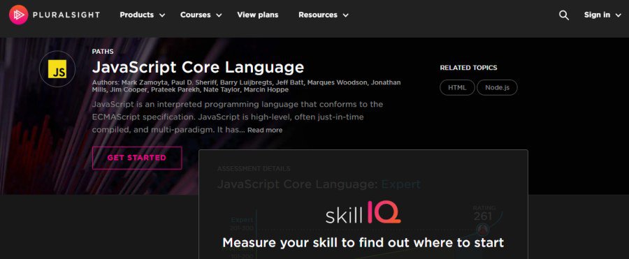 9. JavaScript Core Language (Pluralsight)