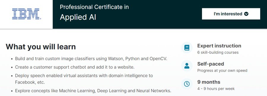 9. Professional Certificate in Applied AI (edX)