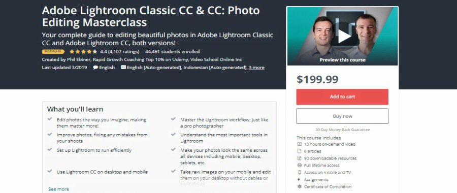 Adobe Lightroom Classic CC & CC: Photo Editing Masterclass