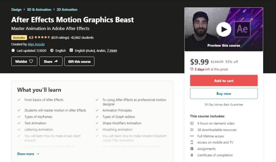 After Effects Motion Graphics Beast