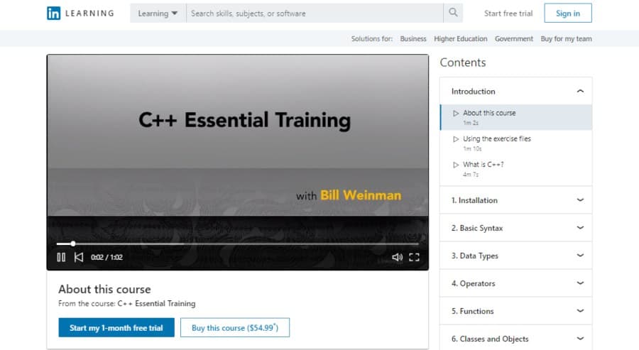 C++ Essential Training