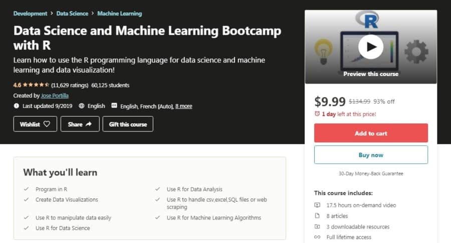 Data Science and Machine Learning Bootcamp with R