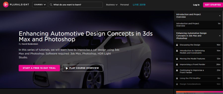 Enhancing Automotive Design Concepts in 3ds Max and Photoshop