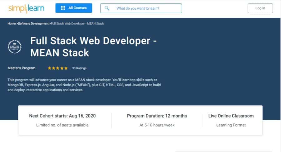 Full Stack Web Developer – MEAN Stack