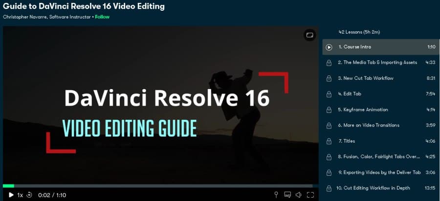 Guide to DaVinci Resolve 16 Video Editing (Skillshare)