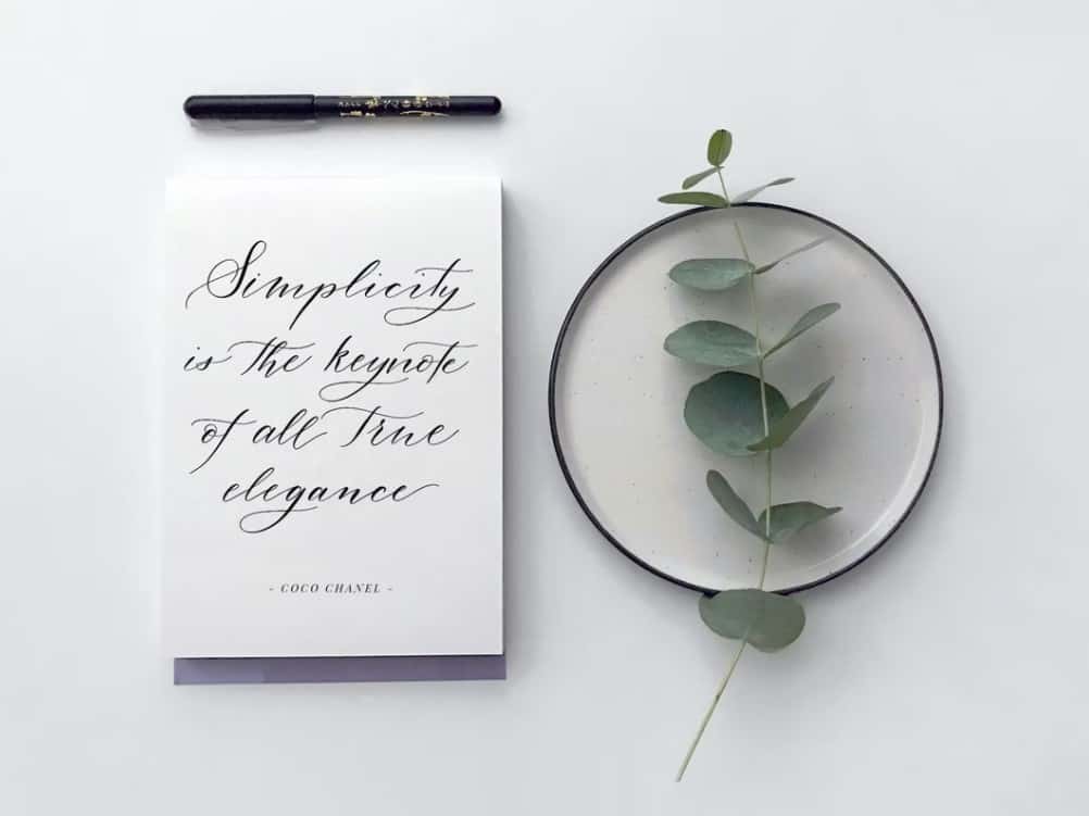 hobbies for women - calligraphy