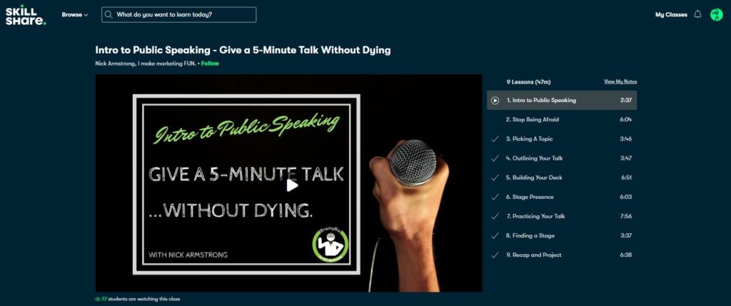 Intro to Public Speaking - Give a 5-Minute Talk Without Dying - Skillshare