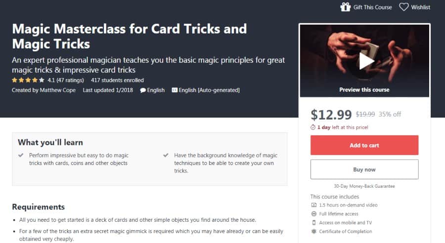 Magic Masterclass for Card Tricks and Magic Tricks