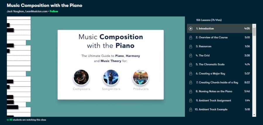 Music Composition with the Piano