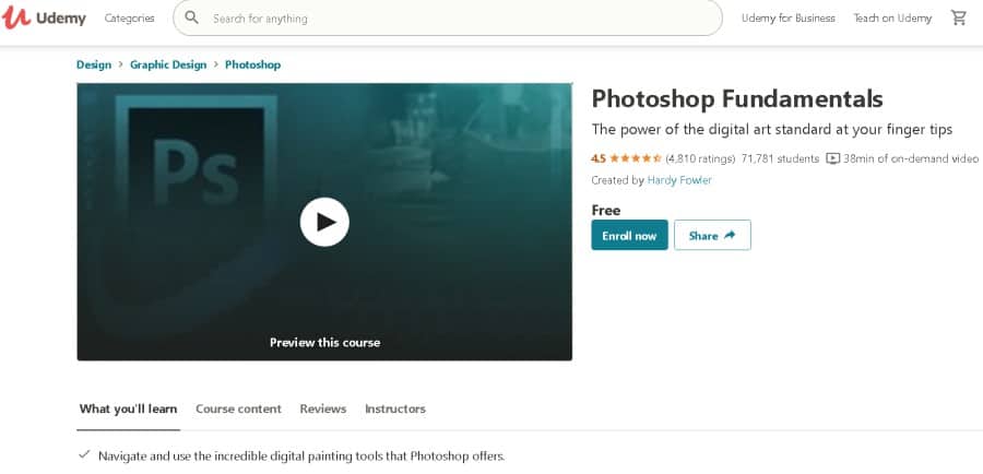 Photoshop Fundamentals (Udemy)