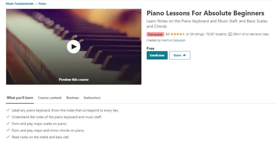 Piano Lessons For Absolute Beginners