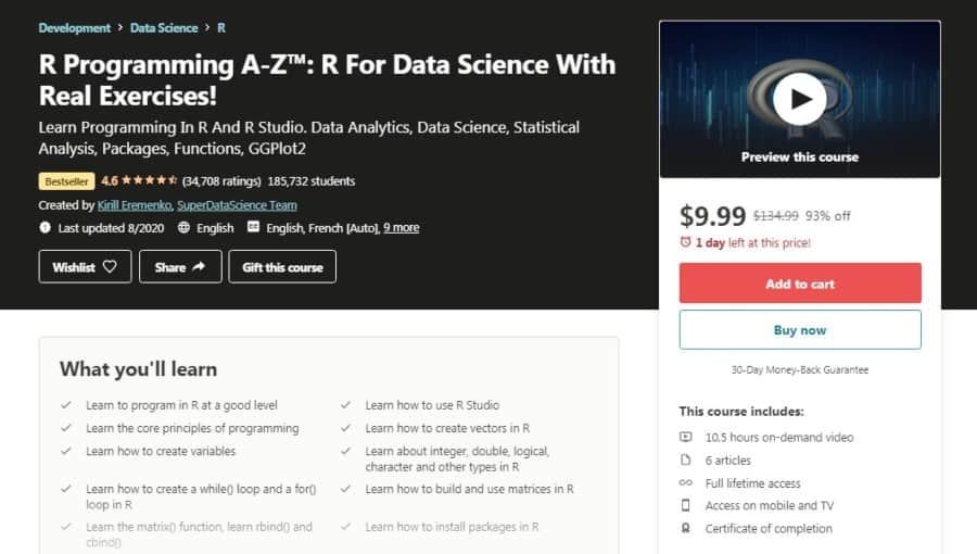 R Programming A-Z™: R For Data Science With Real Exercises!