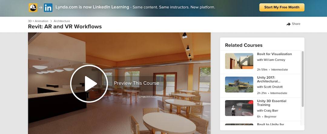 Revit: AR and VR Workflows (Lynda/ LinkedIn Learning)