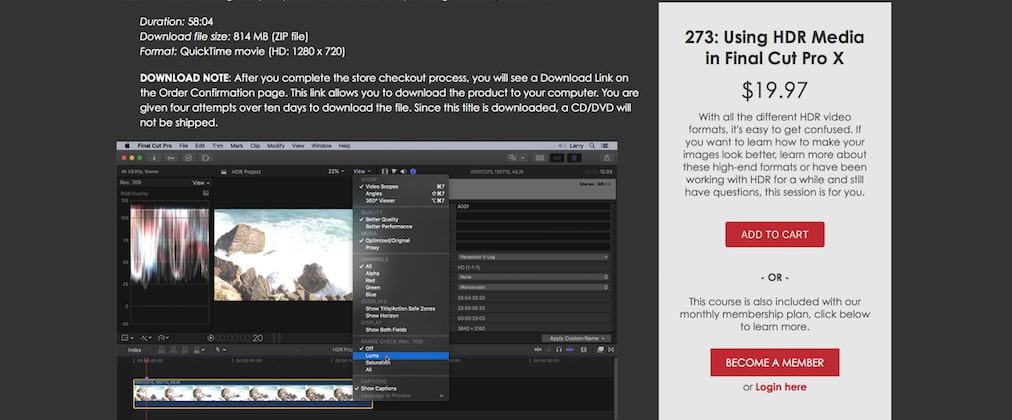 Using HDR Media in Final Cut Pro X