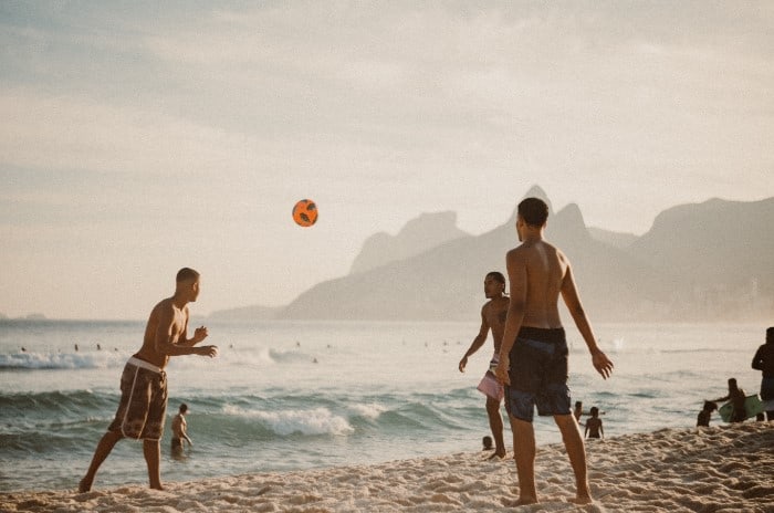 Make Friends Playing Beach Soccer