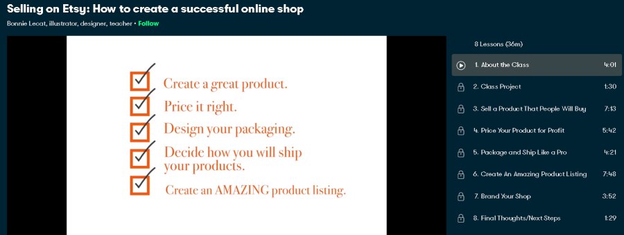 4. Selling on Etsy How to create a successful online shop (Skillshare)