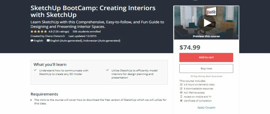 SketchUp BootCamp: Creating Interiors with SketchUp