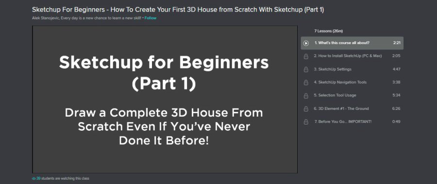 Sketchup For Beginners - How To Create Your First 3D House from Scratch With Sketchup (Part 1)