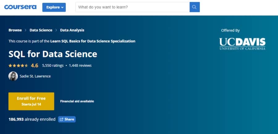 SQL for Data Science