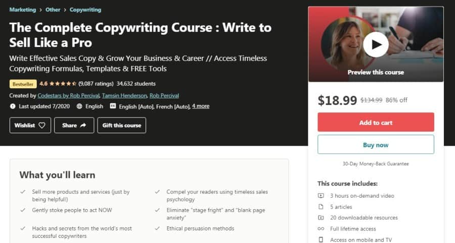 The Complete Copywriting Course: Write to Sell Like a Pro