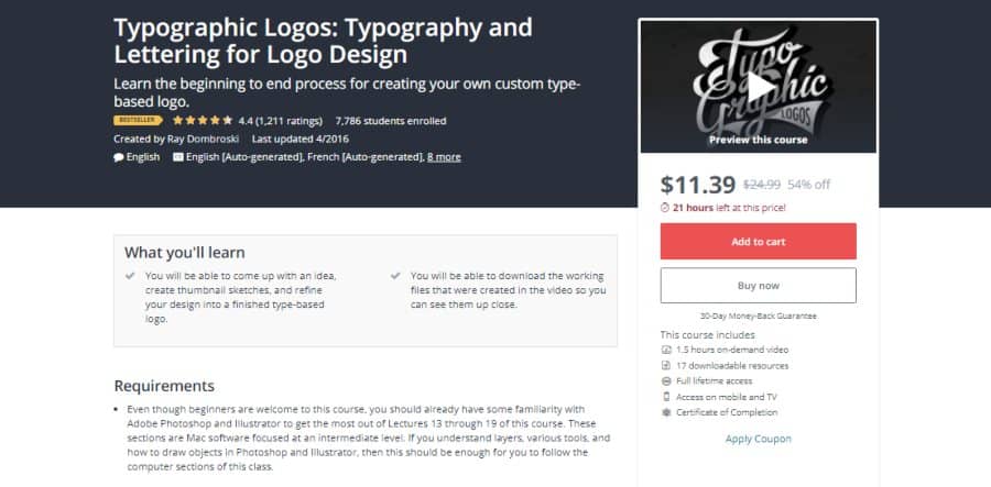 Udemy: Typographic Logos: Typography and Lettering for Logo Design