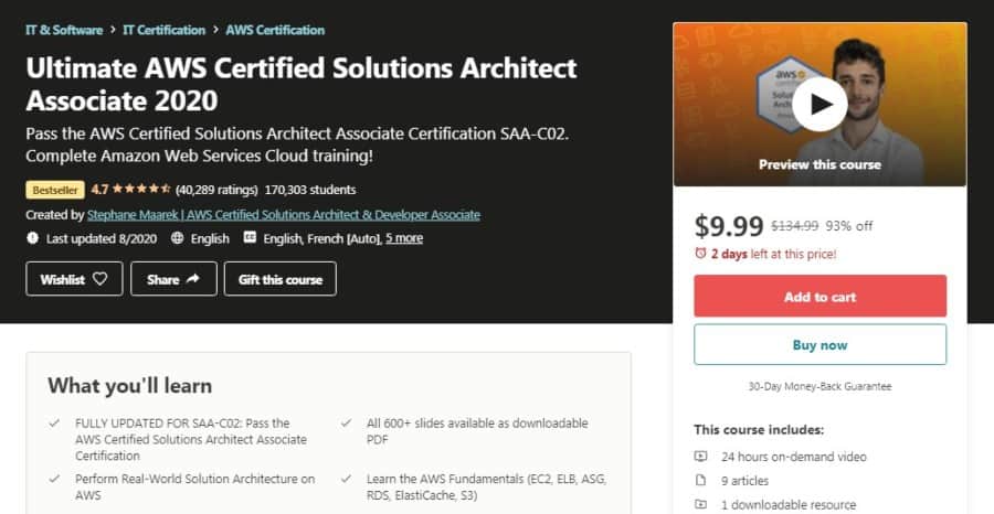 Ultimate AWS Certified Solutions Architect Associate 2020