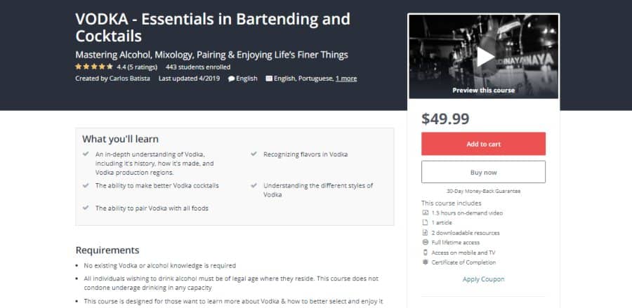 VODKA - Essentials in Bartending and Cocktails