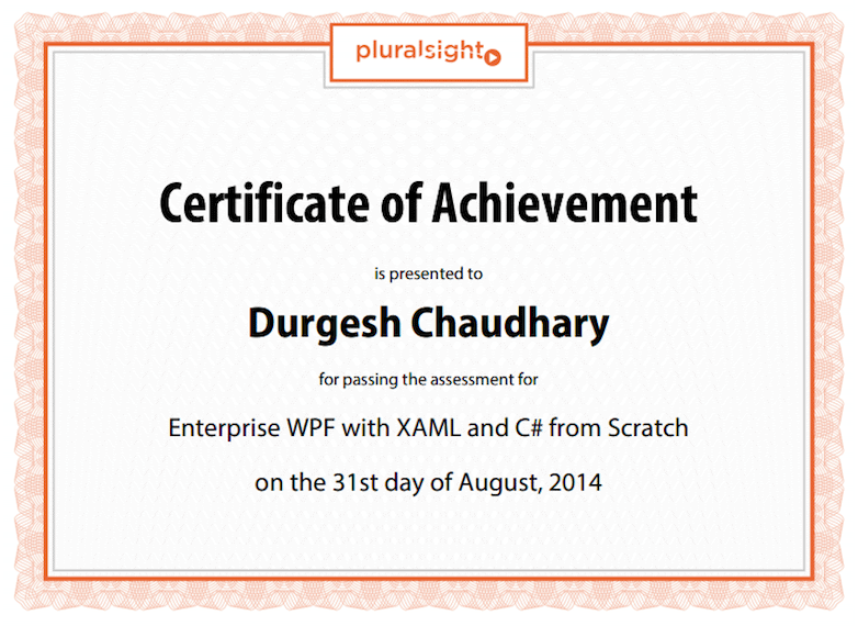 PluralSight certificates