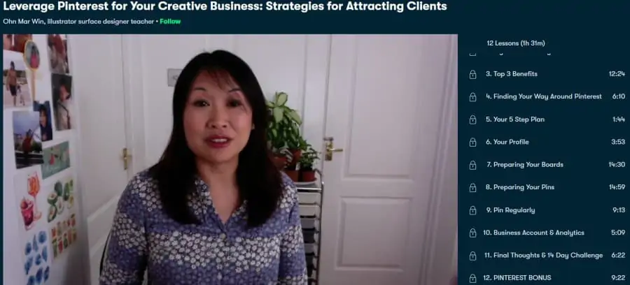 2. Leverage Pinterest for Your Creative Business Strategies for Attracting Clients (Skillshare)