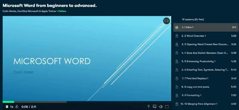 Microsoft Word from beginners to advanced (Skillshare)