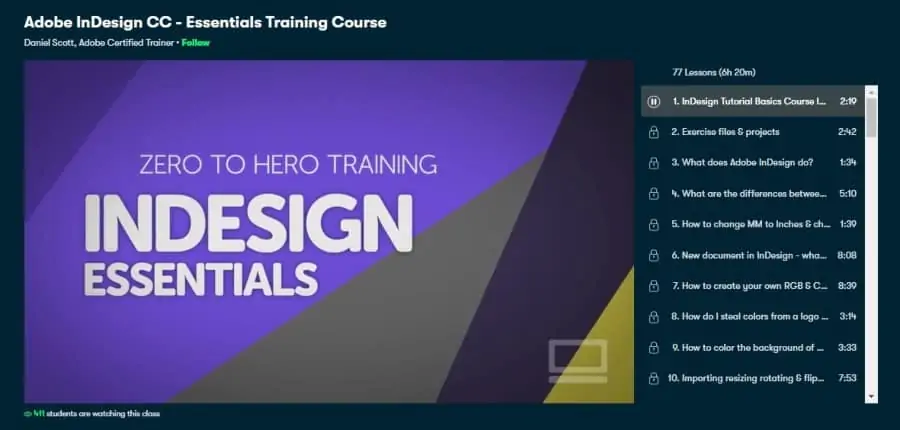 Adobe InDesign CC - Essentials Training Course