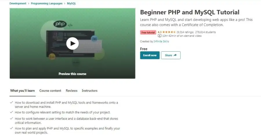 Beginner PHP and MySQL Tutorial