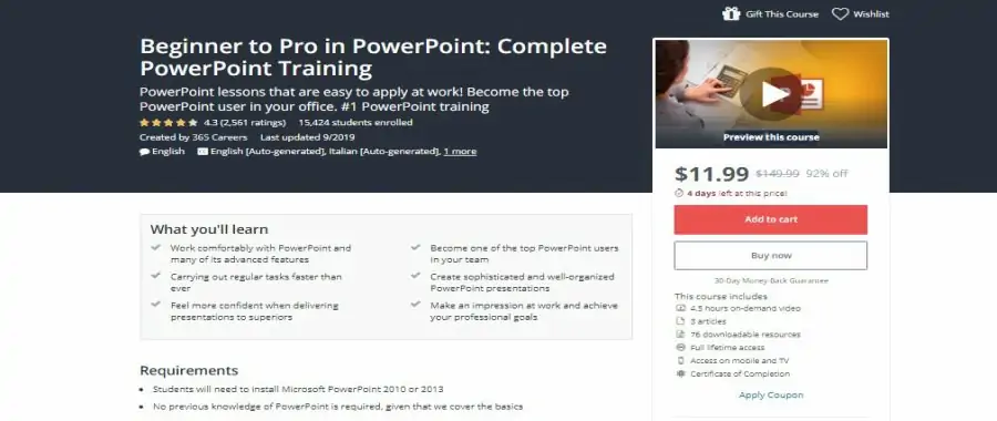 Beginner to Pro in PowerPoint: Complete PowerPoint Training