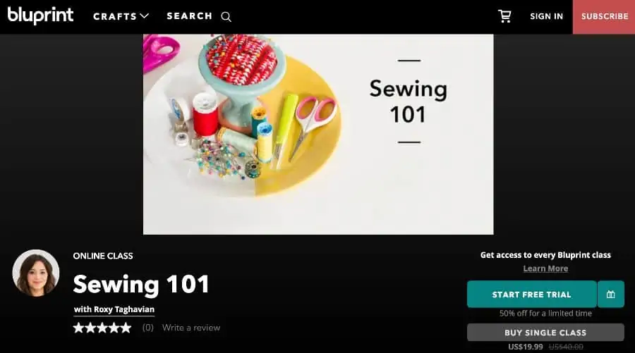 Course: Sewing 101 (Bluprint)