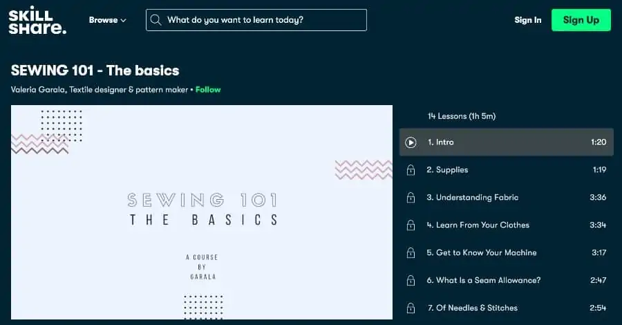 Course_ Sewing 101 - The Basics (Skillshare)