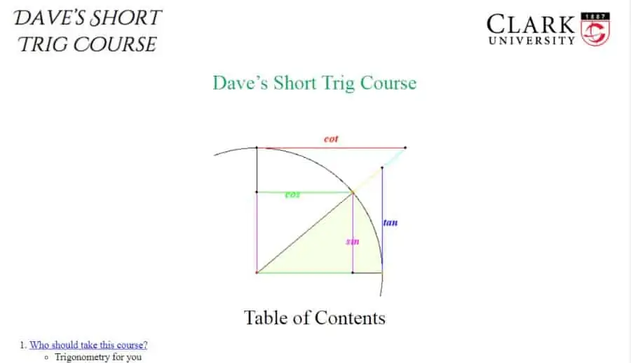 Dave’s Short Trig Course