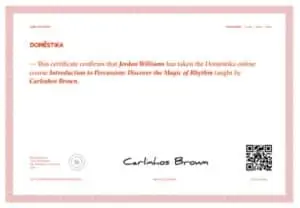 Domestika Certificate Example