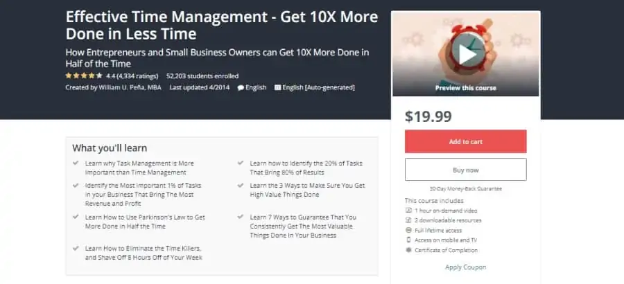 Effective Time Management - Get 10X More Done in Less Time